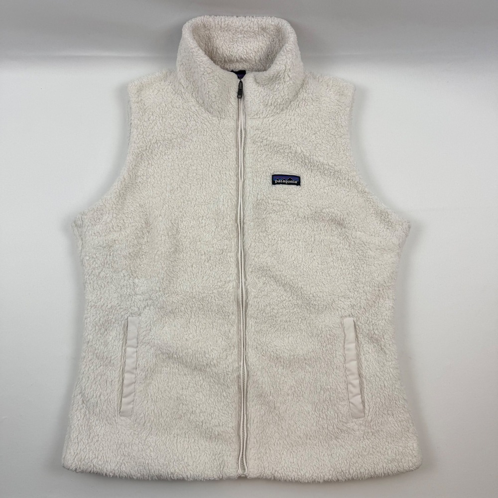 Patagonia Los Gatos Fleece Vest Birch White Cream 25216 XL Womens Full Zip